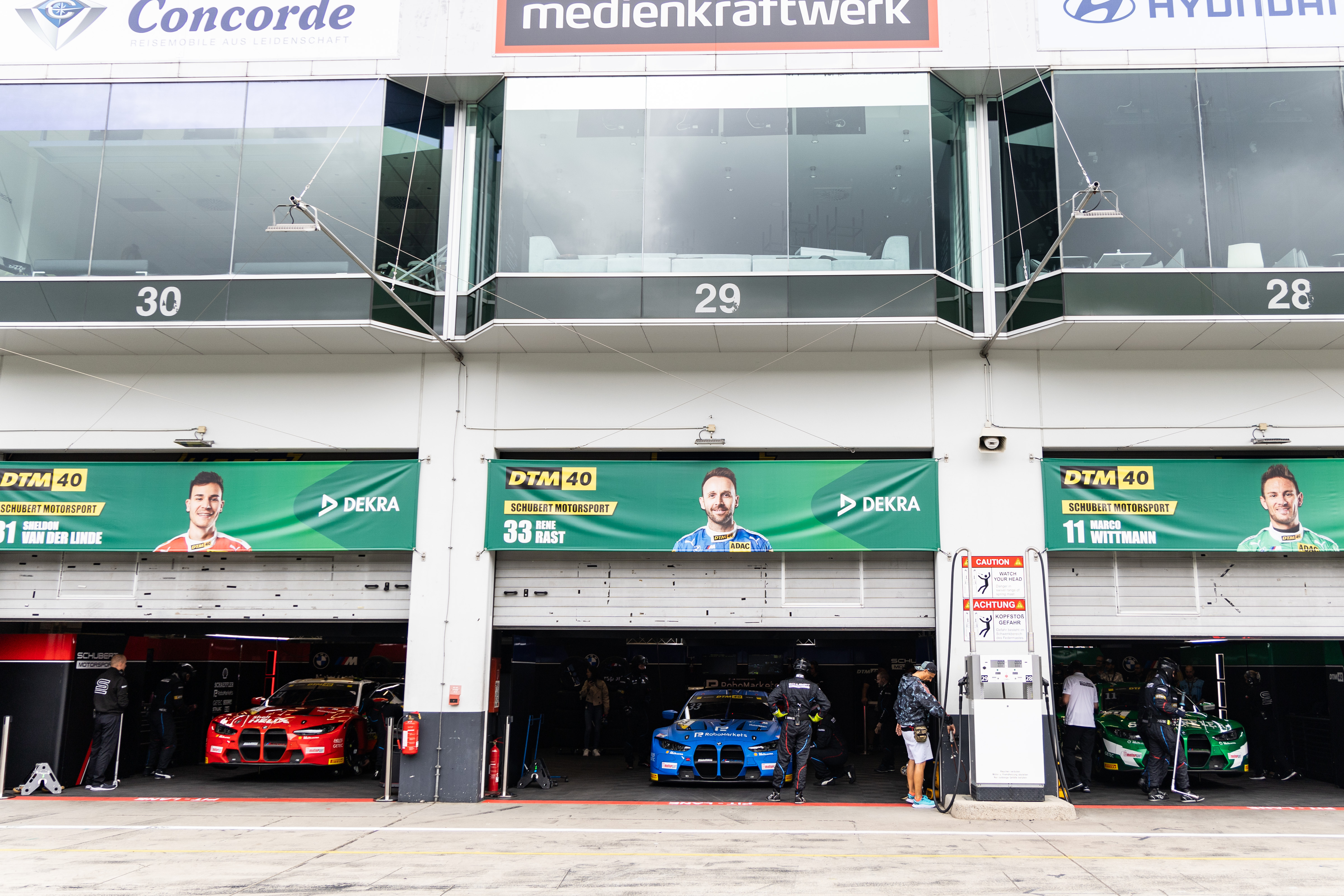 Nürburgring (GER), 16-18 August 2024. DTM, ADAC Motorsport, Schubert Motorsport, #11 BMW M4 GT3, Marco Wittmann, Schaeffler, #31 BMW M4 GT3, Sheldon van der Linde, Shell, #33 BMW M4 GT3, René Rast, RoboMarkets.