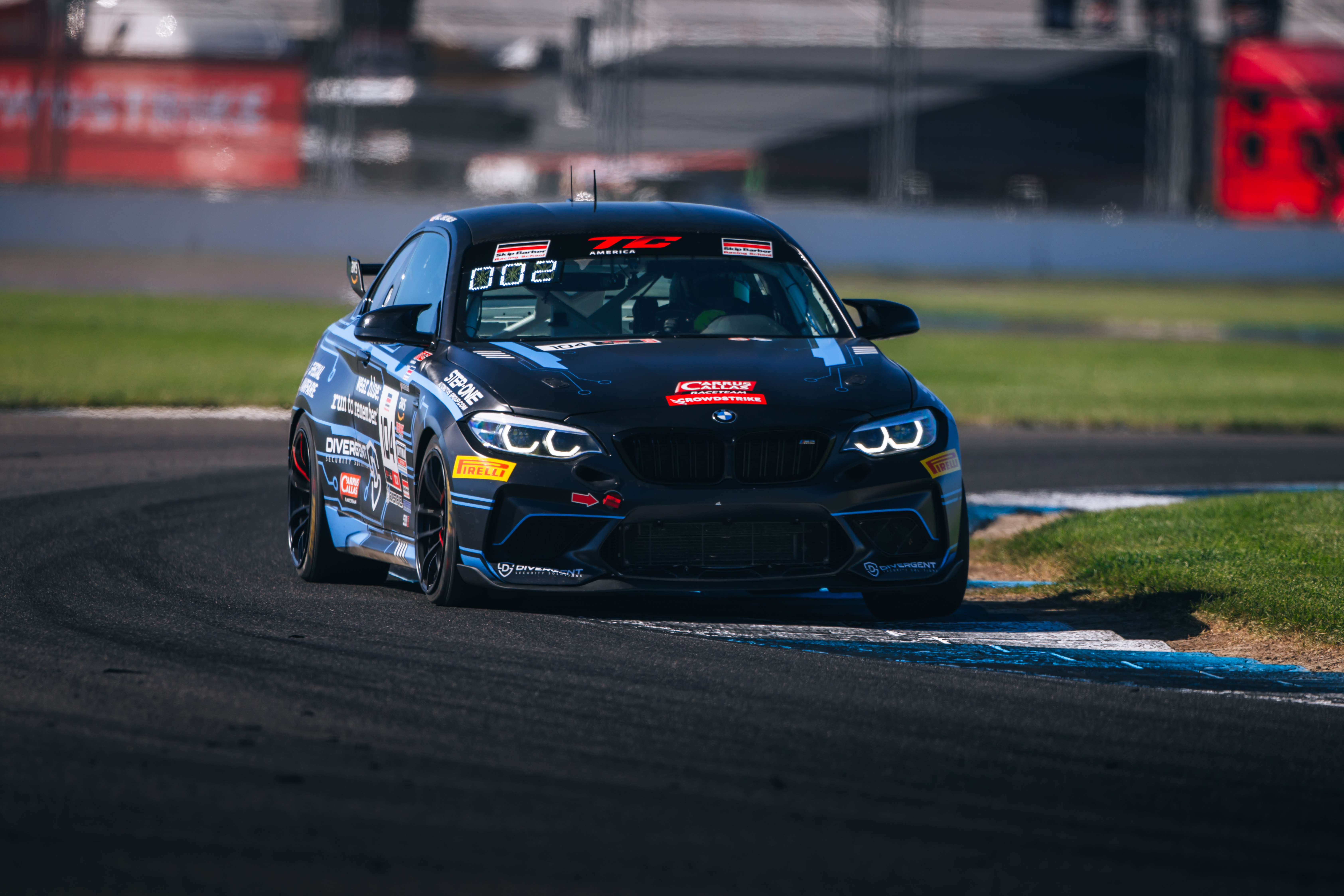 Indianapolis (USA), 4-6 October 2024. TC America, SRO, #104 BMW M2 CS Racing, Carrus Callas Raceteam, Chris Walsh.