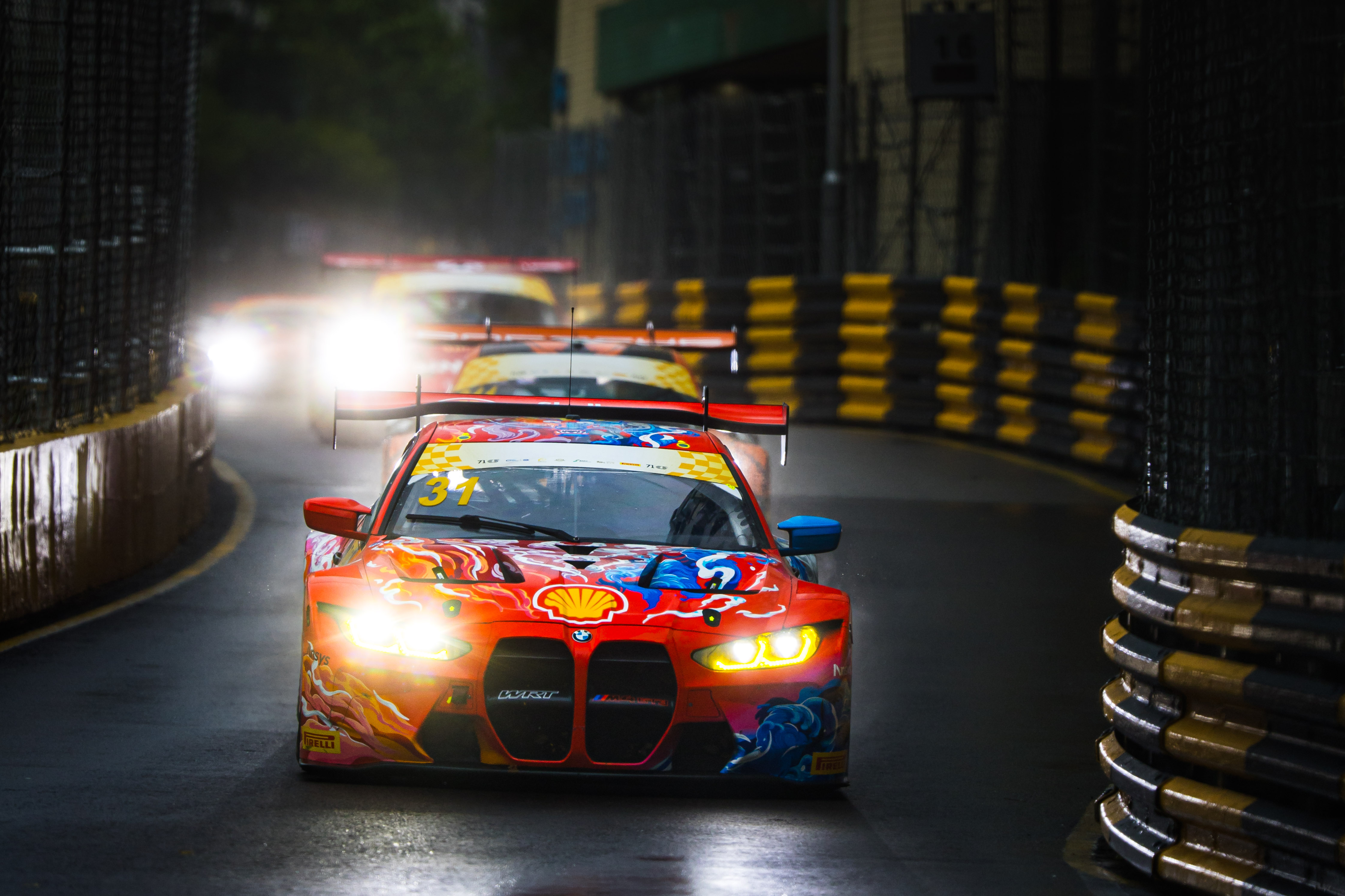 Macau (CHN), 13-17 November 2024. FIA GT World Cup, Guia Circuit, #31 BMW M4 GT3, Team WRT, Sheldon van der Linde, Shell.