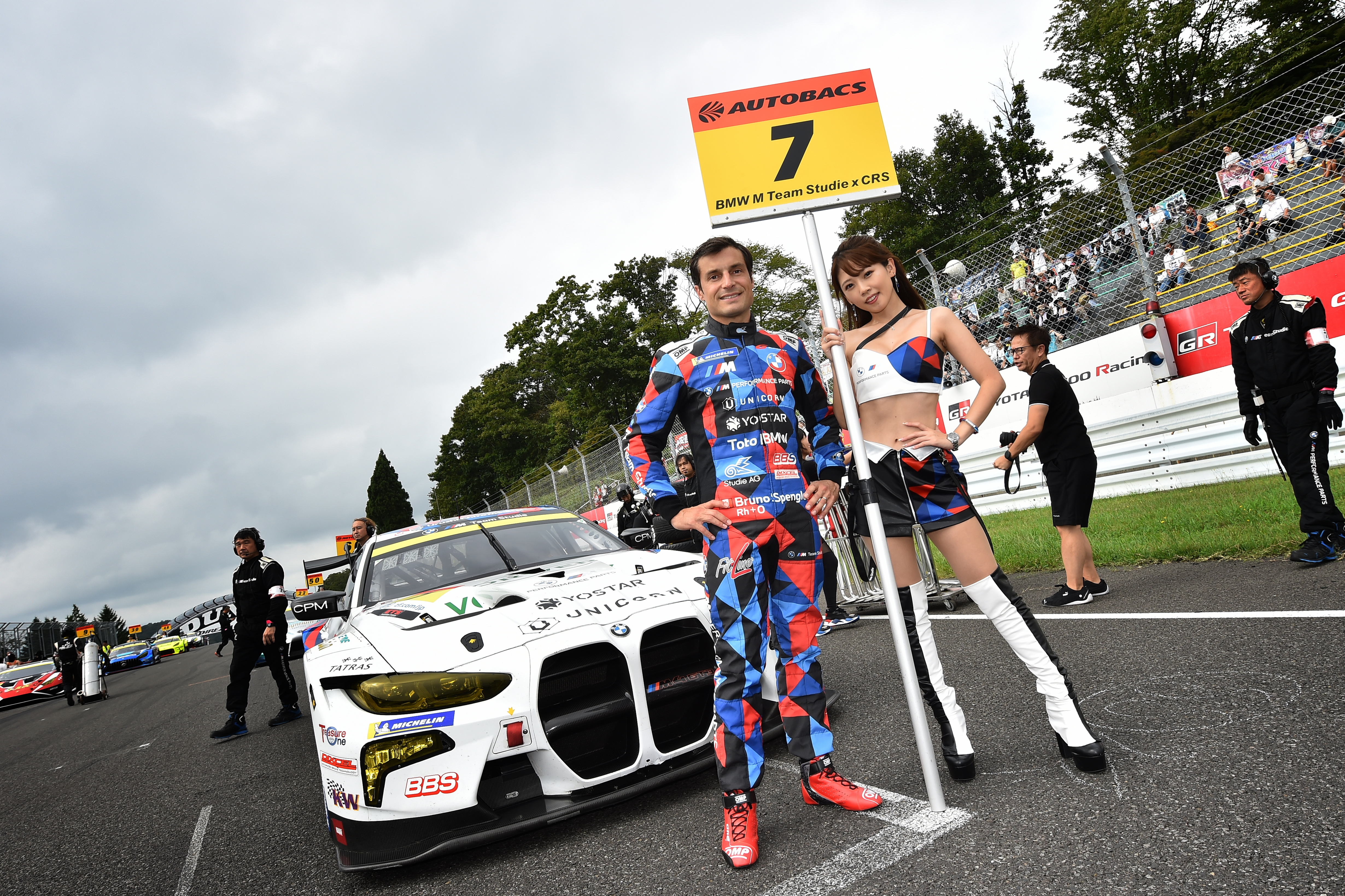 Sugo (JPN), 15th to 17th September 2023. BMW M Motorsport, Japanese Super GT Championship, BMW M Team Studie, #7 BMW M4 GT3, Bruno Spengler (CAN).